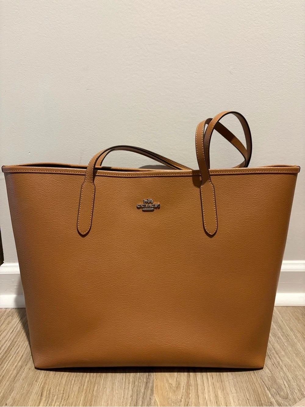 Coach City Tote in Saddle Brown